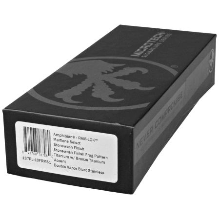 Microtech Marfione Select Amphibian Ram-Lok S/E Knife Stonewashed Frag Pattern Titanium, Stonewashed M390MK by Tony Marfione (137RL-10FRMS1)