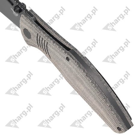 Nóż składany Bestech Lockness Black Canvas Micarta/Titanium, Black Stonewashed M390 by Koens Craft (BT2205F)