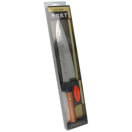 Tsubazo Gyuto Pakka Wood, Tsuchime Daido 1K6 knife (340318)