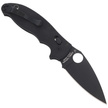 Spyderco Manix 2 G-10 Black / Black Blade PlainEdge Knife (C101GPBBK2)