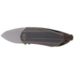 Nóż składany WE Knife Black Void Opus Bronze Titanium / Carbon Fiber, Stonewashed CPM 20CV by Justin Lundquist (2010A)