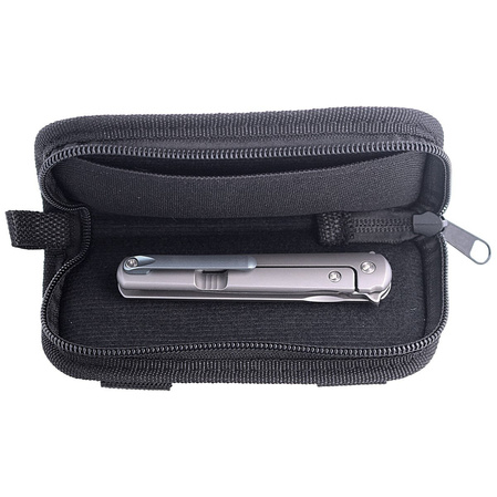 MKM Flame Dagger Sandblasted Titanium, Stonewashed M390 by Michael Zieba (MK FL02-TSW)