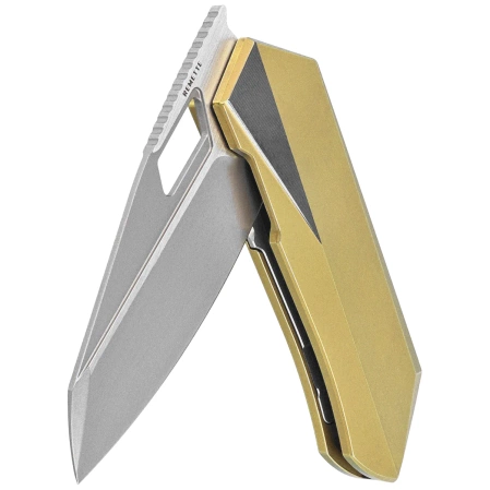 Nóż składany Remette Woodpecker Gold Titanium, Hand Grinding Pearlescent M390 (RTWP-G)