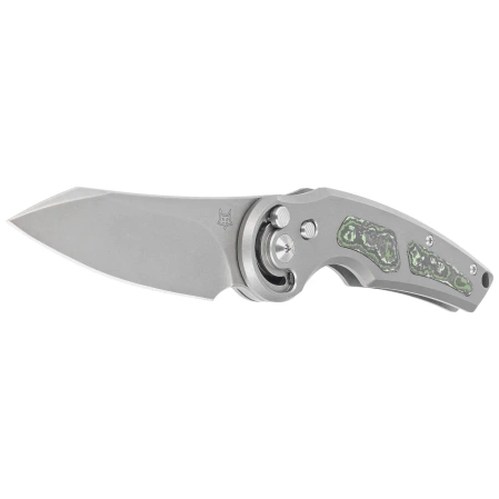 Nóż składany Fox Jupiter Gray Titanium/Jungle Wear Fatcarbon, Acid Stonewashed M390 by Denis Simonutti (FX-555 TICF)