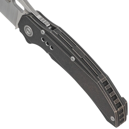 Bestech Exploit Black Titanium Knife, Satin CPM S35VN by Todd Knife and Tool (BT2005B)