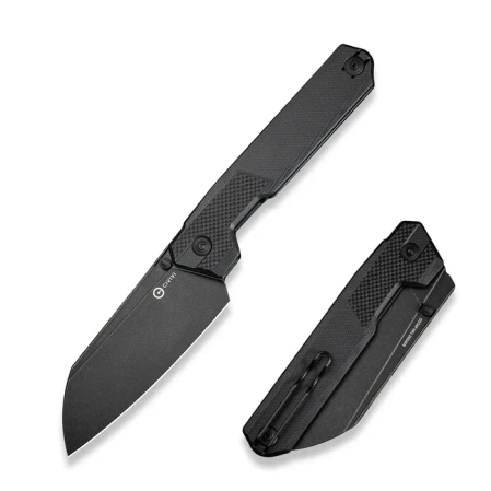 Civivi Hid Knife Black G10, Black Stonewashed 14C28N by Ostap Hel (C23008-1)