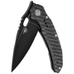 Bestech Exploit Black Titanium/CF, Black Stonewashed CPM S35VN by Todd Knife and Tool (BT2005G)
