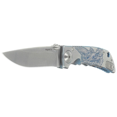 Nóż składany Spartan Blades Harsey Folder 3.25 Special Edition Saint Michael Gray Titanium, Gray HW, Stonewashed MagnaCut  by William W. Harsey Jr.