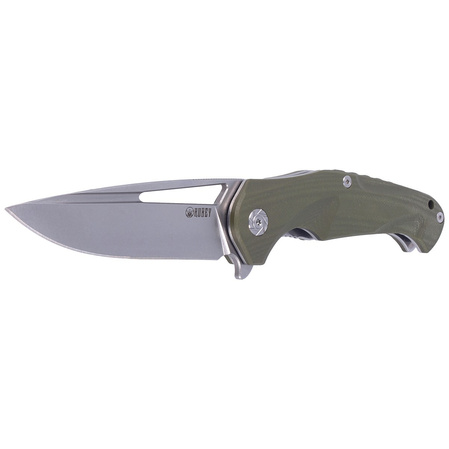 Kubey Knife Dugu, OD Green G10, Stonewashed D2 (KU210B)