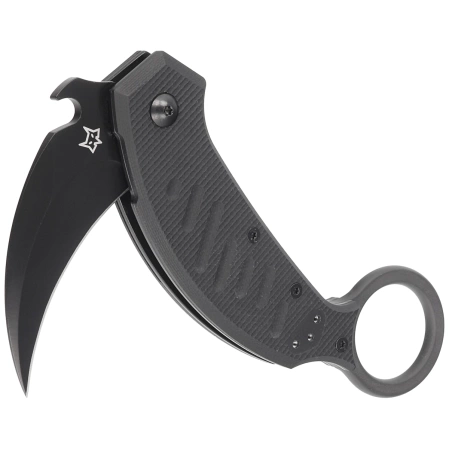 FOX Knife Pikal Black G10, Black Idroglider N690Co by Giuliano Ron (FX-826)