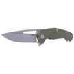 Kubey Knife Dugu, OD Green G10, Stonewashed D2 (KU210B)