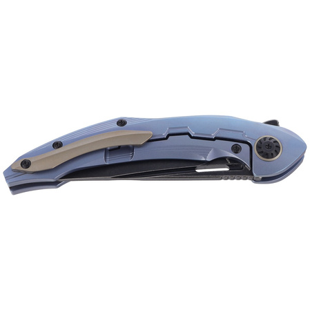 Nóż składany Bestech Marukka Blue Titanium, Black Stonewashed M390 by Kombou (BT2002B)