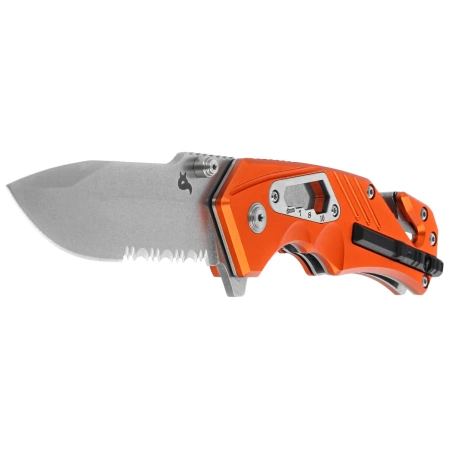 BlackFox Demand Rescue Knife Orange Aluminum, Stonewashed D2 (BF-784 OR)