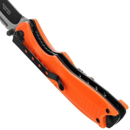 Herbertz CJH Orange Plastic/Paracord Knife, Black 420 (10000356)