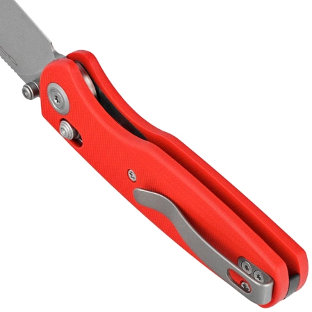 Nóż składany Kubey Breeze Red G10, Stonewashed 14C26N by Caleb Waldman (KU288B)