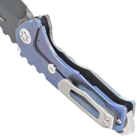 Medford Praetorian Genesis T Tanto Flamed Titanium, Std HW/Clip, Black DLC S45VN by Greg Medford (MK0294PT-03A2-TSCS-BN)