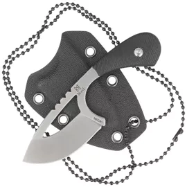 Midgards Messer Ratatosk DP Black G10, Satin 14C28N neck knife (MM007)