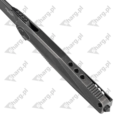Nóż składany RikeKnife Framelock Black Titanium, Black Stonewashed M390 (RK1707T-BS)