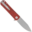 Kubey Knife NEO Red / Black Damascus G10, Beadblasted AUS-10 by Keanu Alfaro (KU371E)