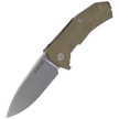 Nóż składany LionSteel KUR Green G10, Stonewashed Sleipner by Molletta (KUR GR)