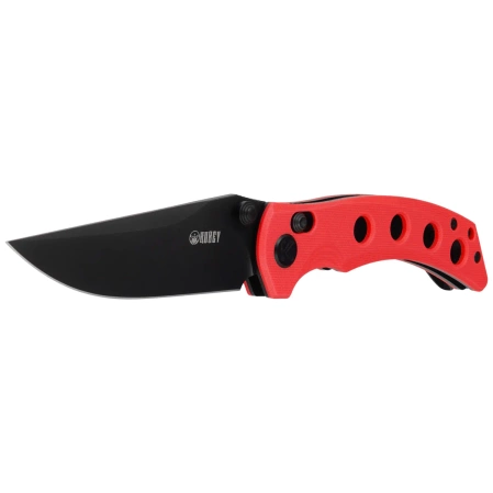 Nóż składany Kubey Hound Red G10, Blackwashed 14C28N by Maksim Tkachuk (KU172E)