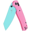 Bestechman Cicada's Wing Knife Pink G10, Blue 10Cr15MoV (BMK06E)