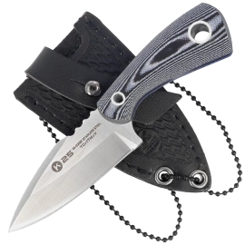 K25 Neck/Boot Knife Black/White G10, Satin 7Cr17Mov (32561)