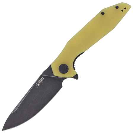 Nóż składany Kubey Nova Yellow G10, Black Stonewashed D2 (KU117C)