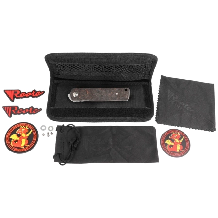 Reate Bushido Knife Titanium/Dark Matter Copper Fat Carbon, Hand Satin M390