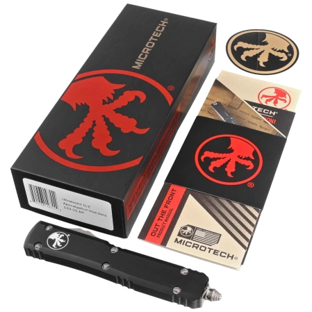 Microtech Ultratech D/E Black Aluminium, Apocalyptic M390 by Tony Marfione (122-10AP)