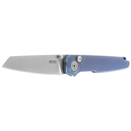 MKM Miura Knife Blue Titanium, Satin M390 by Simone Tonolli (MK MI-TBL)