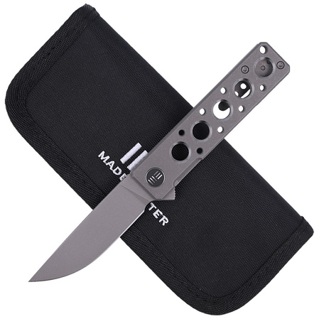 WE Knife Miscreant 3.0 Gray Titanium, Gray Stonewashed CPM 20CV by Brad Zinker (2101A)