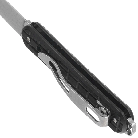 Fox Vulpis Grenade Pattern Black Aluminum Knife, Polished N690Co (FX-VPGP130 BK)