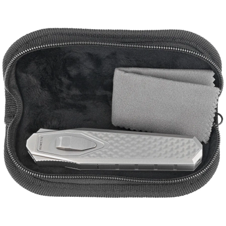 Remette Swordfish Titanium / Red Blue Carbon Fiber, Pearlescent M390 (ZL101B3)