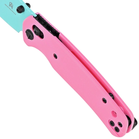 Bestechman Cicada's Wing Knife Pink G10, Blue 10Cr15MoV (BMK06E)