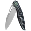 RikeKnife Thor6 Black / Green Titanium, Satin M390 (RK Thor6-M-BG))