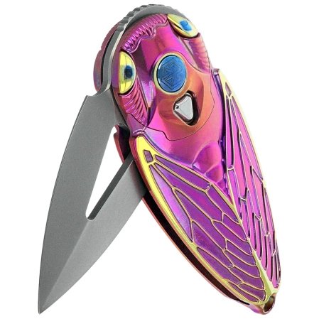 Rike Knife RK Cicada-PG Purple / Gold Titanium, Bead Blasted M390