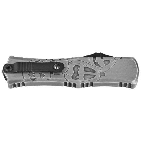 Microtech Hera II Mini Signature D/E OTF Knife Jack-O-Lantern Aluminum, Black Apocalyptic M390MK by Tony Marfione (1702M-1 BMHWJLS)