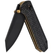 Civivi Yonder Knife Black Burlap Micarta, Black Stonewashed 14C28N by Zac Whitmore (C23073B-2)