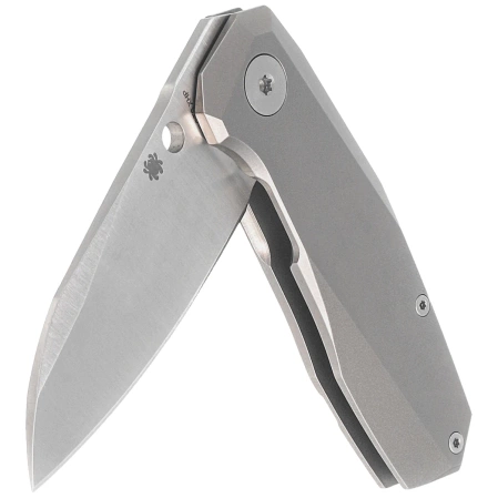 Nóż składany Spyderco Techno 3 Gray Titanium, Satin CTS XHP by Marcin Slysz (C158TIP3)