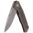 LionSteel Q4ttro Knife Bronze Titanium/Fat Carbon, Satin MagnaCut by Molletta (Q4 BR)