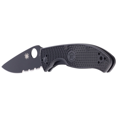 Spyderco Tenacious Knife Black Lightweight FRN, Black Spyder 8Cr13MoV by Eric Glesser (C122PSBBK)