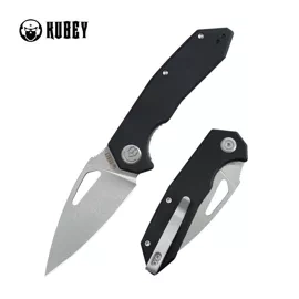 Nóż składany Kubey Coeus KU122U Black G10, Stonewashed 14C28N