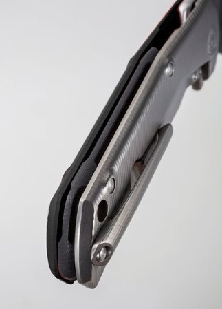 Nóż LionSteel T.R.E. G10 Black, Stone Washed Blade (TRE GBK)