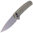 Nóż WE Knife Culex Green Titanium, Silver Bead Blasted CPM 20CV (WE21026B-5)