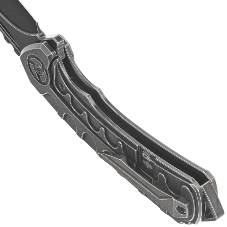 Bestech Buwaya Black Titanium, Black Stonewashed M390 by Kombou Knife (BT2203C)