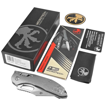 Microtech Marfione Select Stitch Ram-Lok S/E Knife Titanium, Stonewashed M390MK by Borka Blades and Tony Marfione (169RL-10MS2)