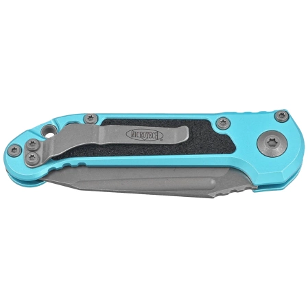 Microtech LUDT Gen III T/E Automatic Knife Turquoise Aluminum, Apocalyptic M390MK by Tony Marfione (1136-10APTQ)