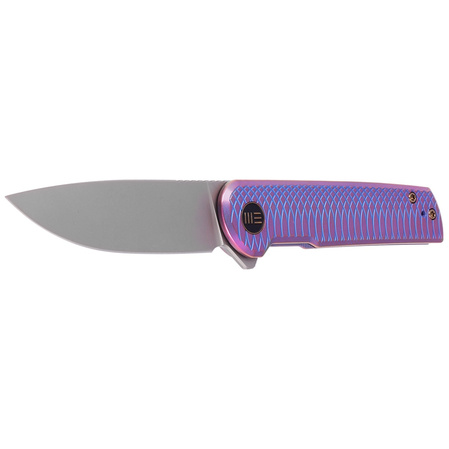 WE Knife Charith LE No 072/210 Ripple Pattern Purple Titanium, Silver Bead Blasted CPM 20CV (WE20056-2)