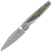 Nóż składany Rike Knife Baidi S Titanium/Green Carbon Fiber, Bead Blasted M390 (RK-Baidi-S-P/GCF)